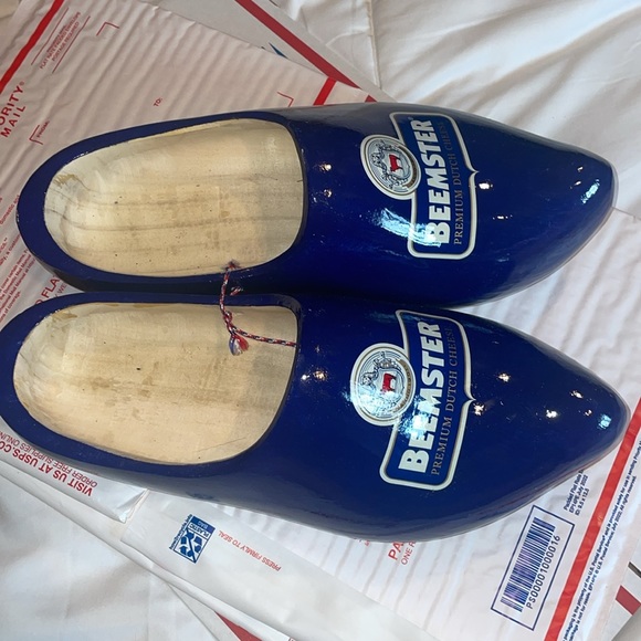 COPY BEEMSTER premium Dutch cheese blue promotional wooden clogs Dutch cheese - Picture 6 of 12